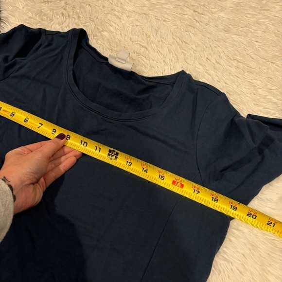 PureJill J. Jill Blue Ponte Dress Pockets Pima cotton modal Size medium petite - Picture 9 of 11